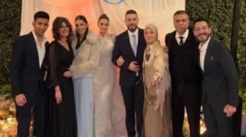 أول صورة من خطوبة ملك زاهر وشريف الليثى بحضور العائلة